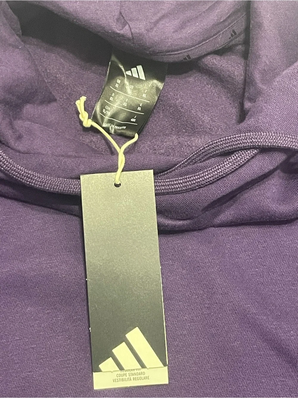 adidas Men's Crewneck Hoodie in Deep Purple